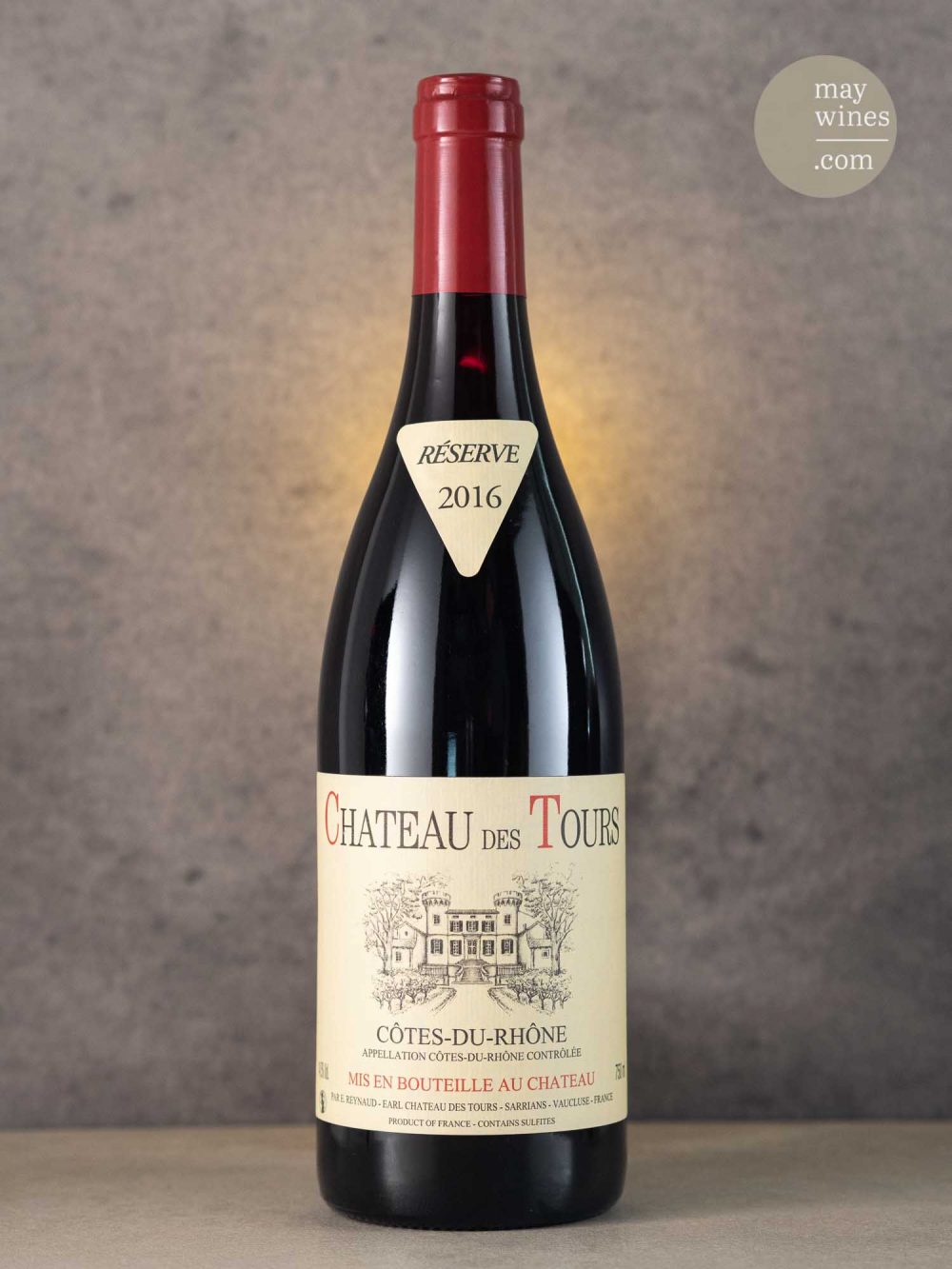 May Wines – Rotwein – 2016 Côtes du Rhône rouge - Château des Tours