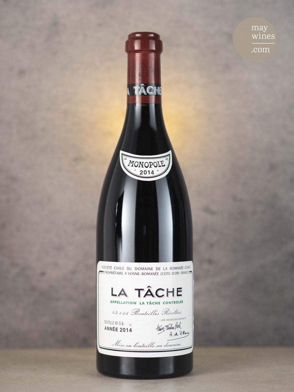 May Wines – Rotwein – 2014 La Tâche Grand Cru Monopole - Domaine de la Romanée-Conti