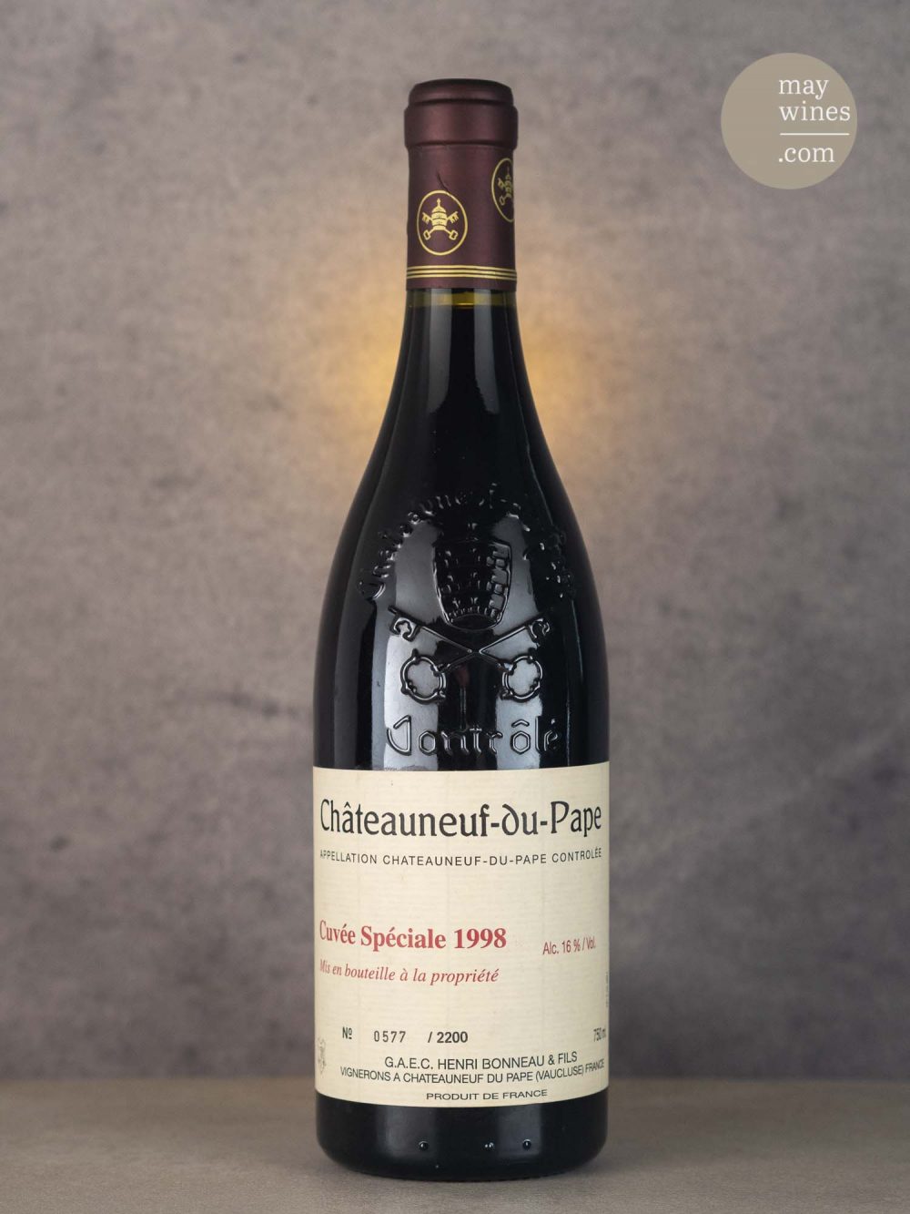 May Wines – Rotwein – 1998 Cuvée Spéciale - Henri Bonneau
