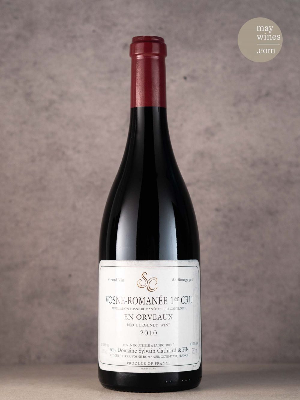 May Wines – Rotwein – 2010 En Orveaux Premier Cru - Domaine Sylvain Cathiard et Fils