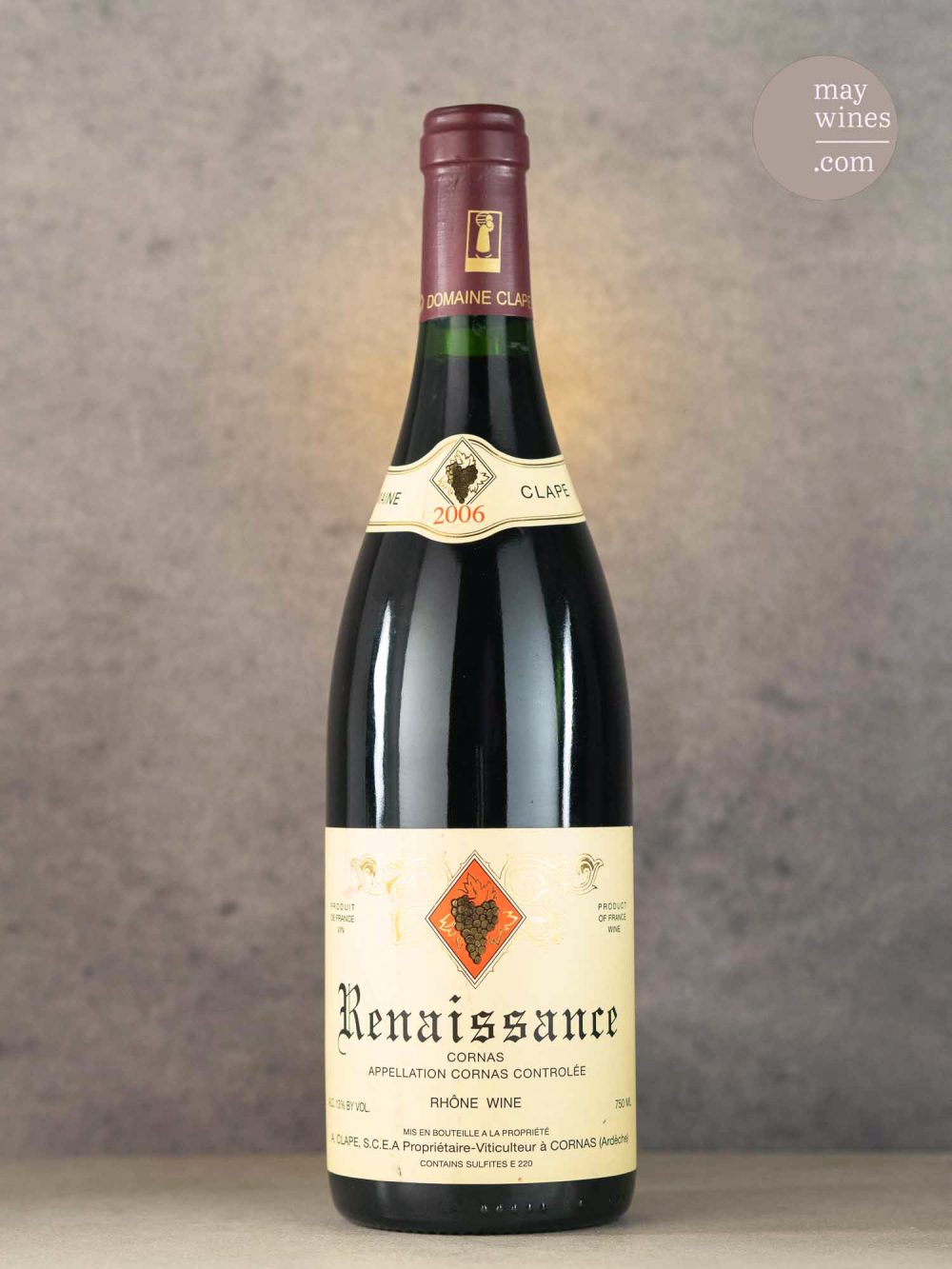 May Wines – Rotwein – 2006 Renaissance - Domaine Clape