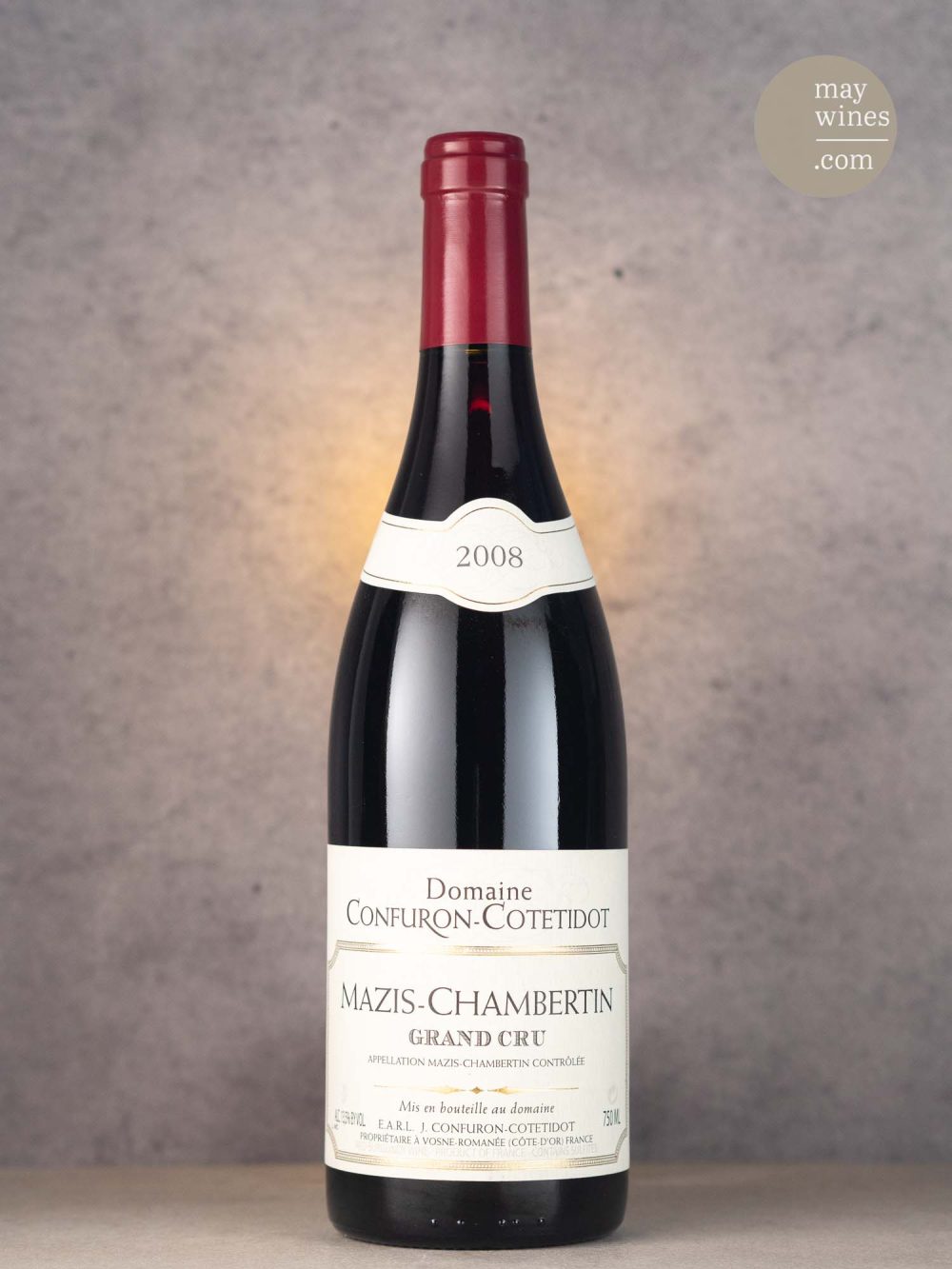 May Wines – Rotwein – 2008 Mazis-Chambertin Grand Cru - Domaine Confuron-Cotetidot