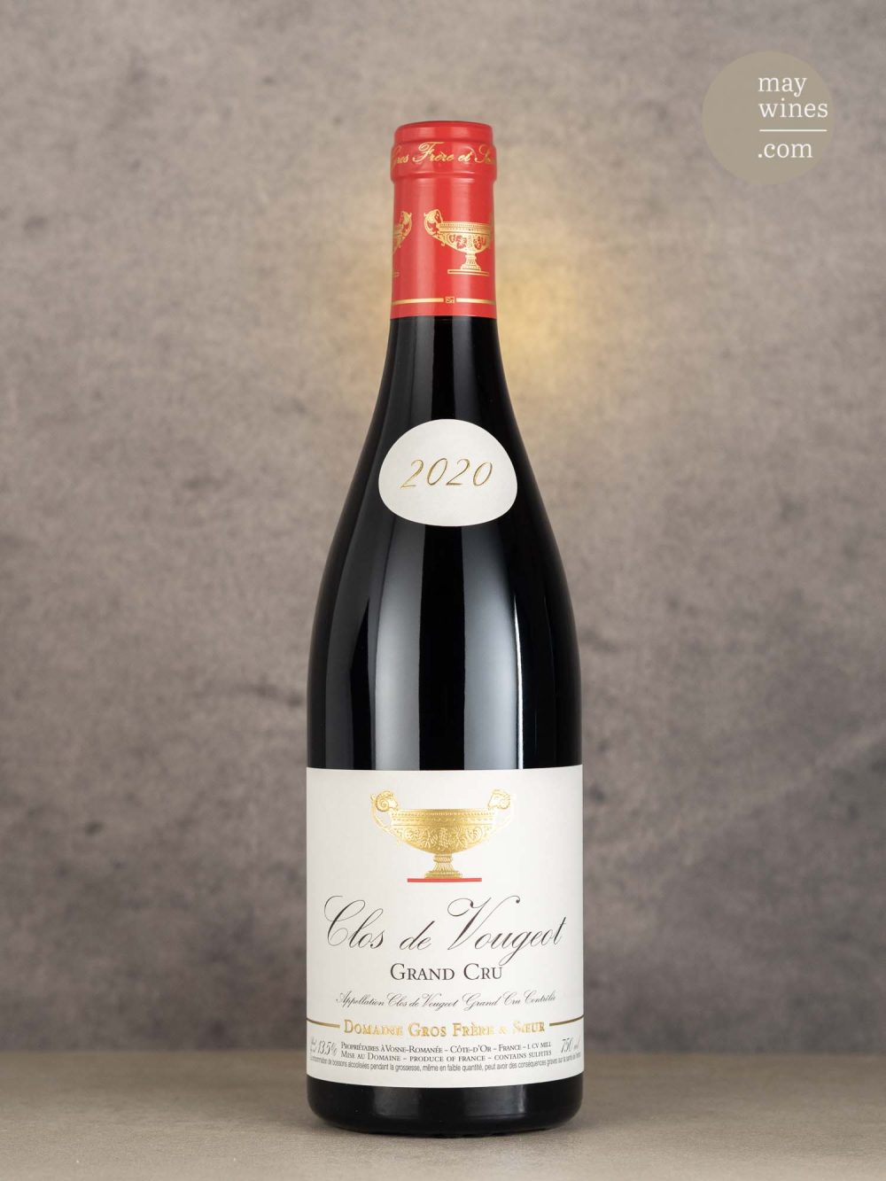 May Wines – Rotwein – 2020 Clos de Vougeot Grand Cru - Domaine Gros Frère et Soeur