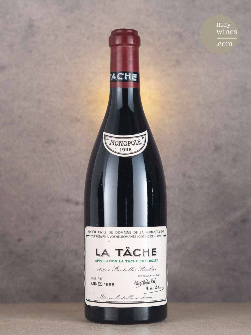 May Wines – Rotwein – 1998 La Tâche Grand Cru Monopole - Domaine de la Romanée-Conti