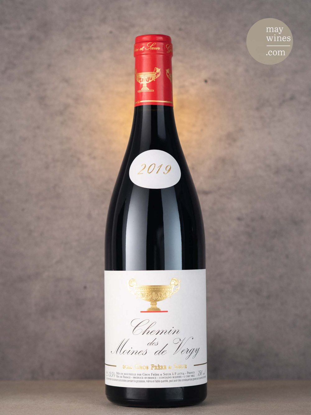 May Wines – Rotwein – 2019 Chemin des Moines de Vergy rouge - Domaine Gros Frère et Soeur