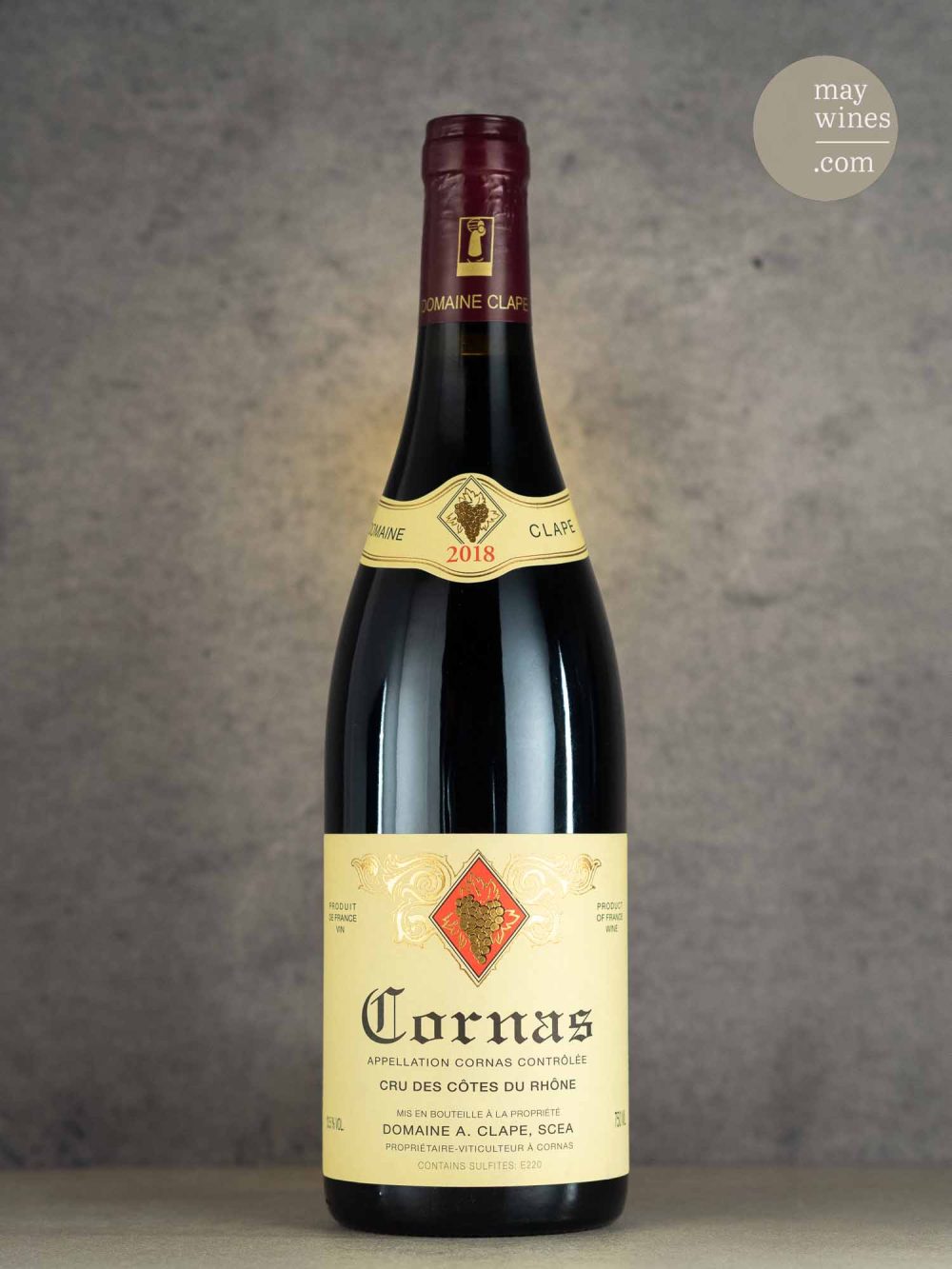 May Wines – Rotwein – 2018 Cornas - Domaine Clape