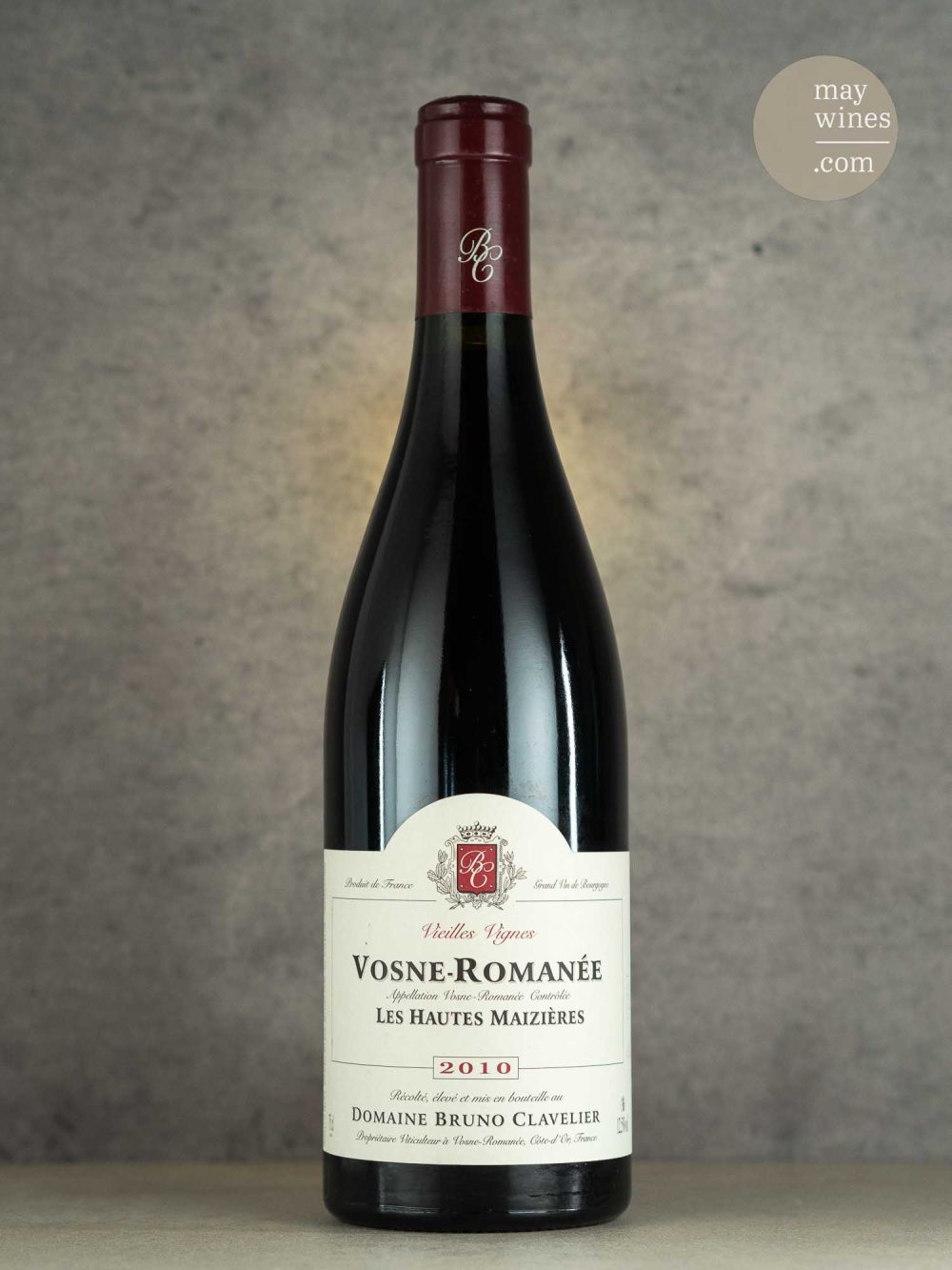 May Wines – Rotwein – 2010 Les Hautes Maizières V. V. AC - Domaine Bruno Clavelier