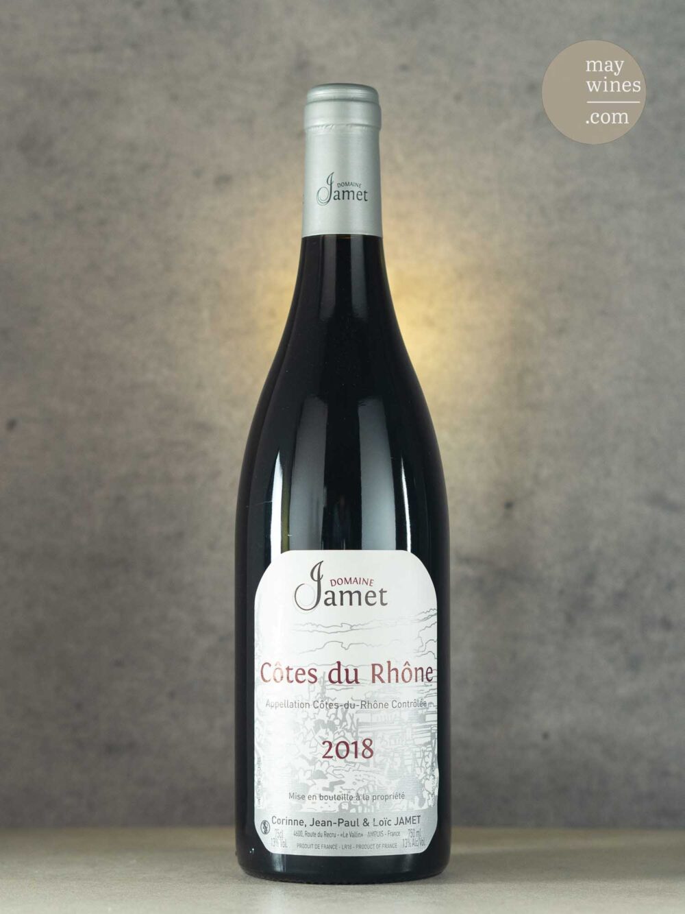 May Wines – Rotwein – 2018 Côtes du Rhône rouge - Domaine Jamet