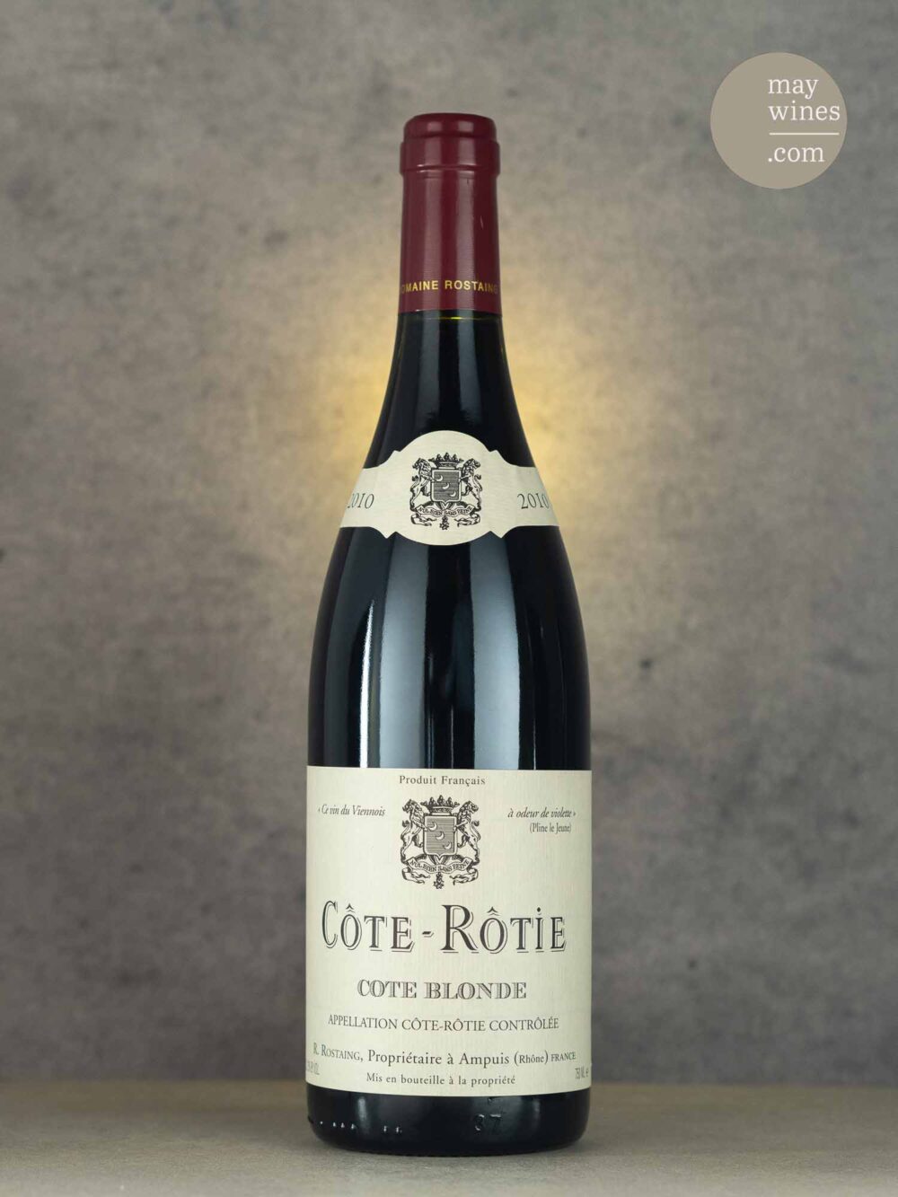 May Wines – Rotwein – 2010 Côte-Blonde - Domaine Rostaing