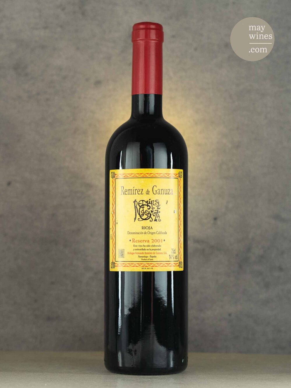 May Wines – Rotwein – 2001 Rioja Reserva - Remírez de Ganuza
