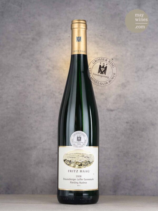 May Wines – Süßwein – 2008 Brauneberger Juffer Sonnenuhr Riesling Auslese Nr. 13 - Fritz Haag