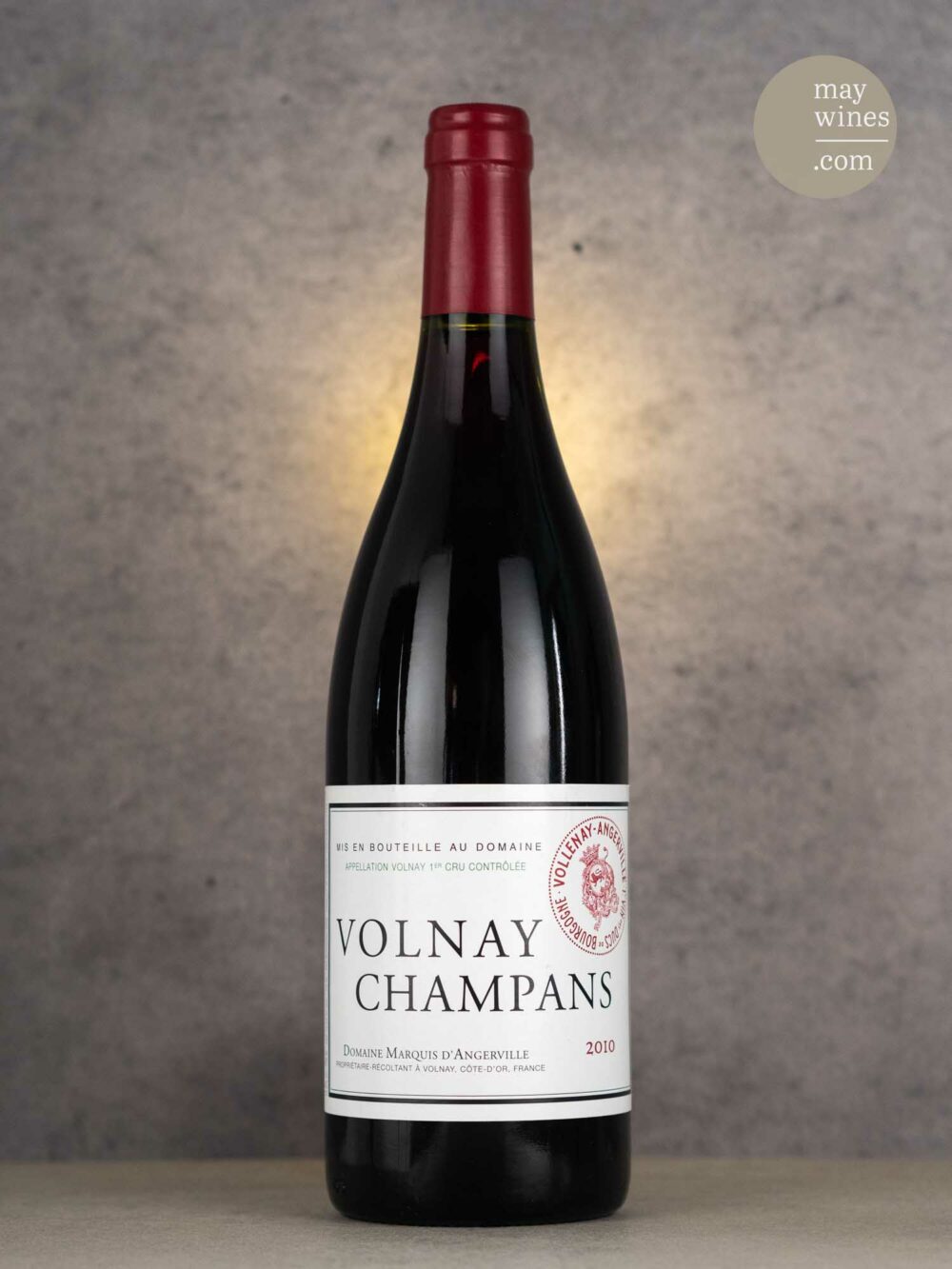 May Wines – Rotwein – 2010 Volnay Champans Premier Cru - Marquis d´Angerville