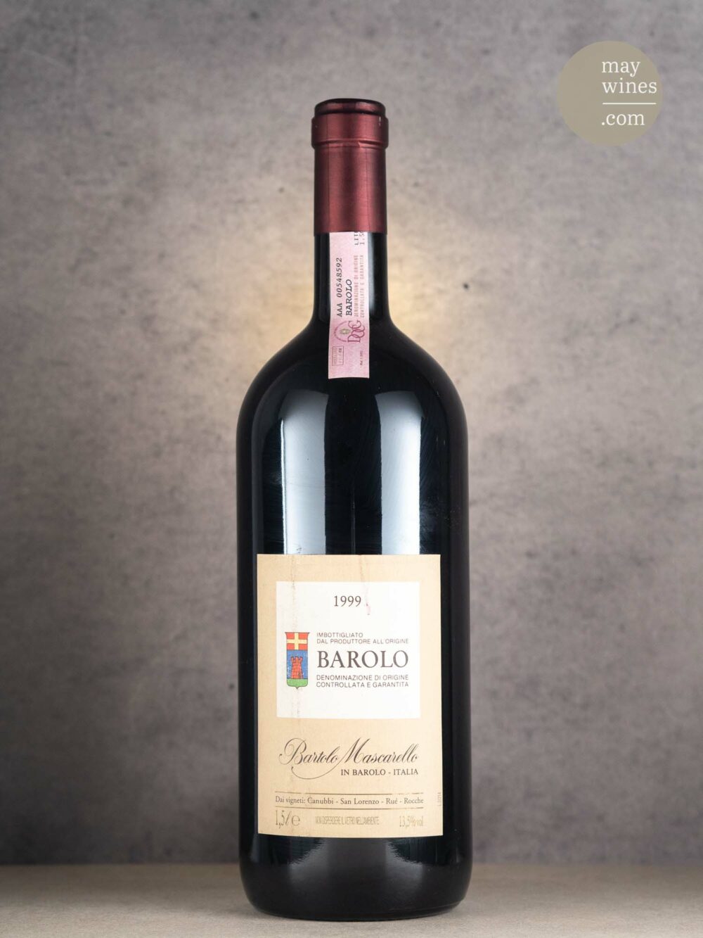 May Wines – Rotwein – 1999 Barolo - Bartolo Mascarello