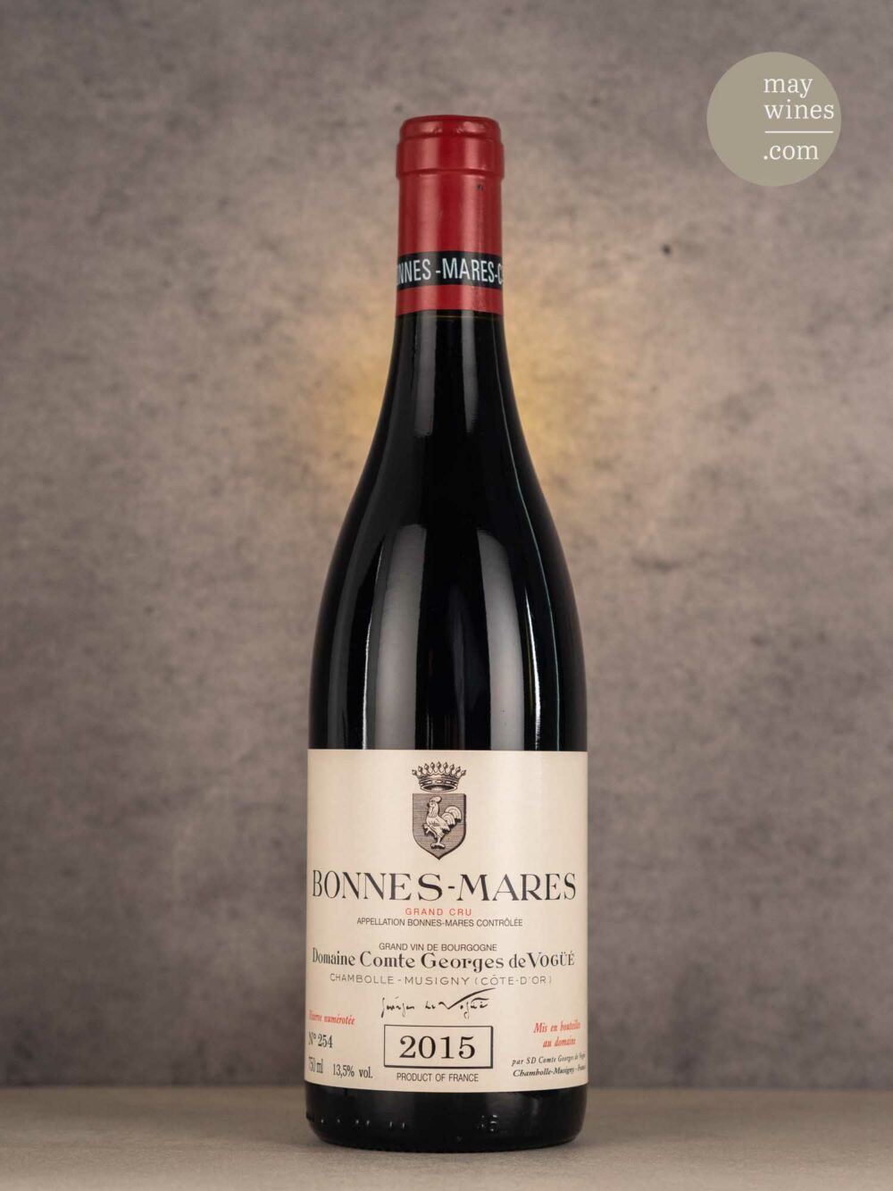May Wines – Rotwein – 2015 Bonnes Mares Grand Cru - Domaine Comte Georges de Vogüé