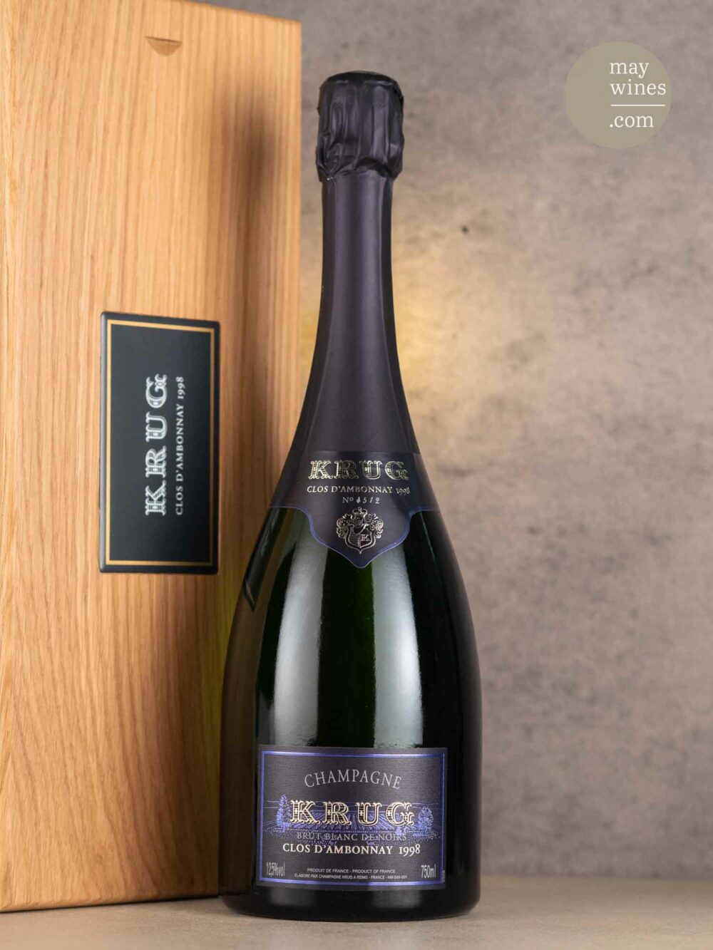 May Wines – Champagner – 1998 Clos d'Ambonnay Blanc de Noirs - Coffret - Krug