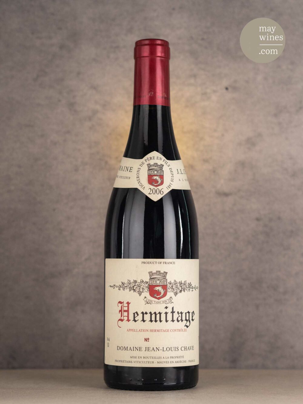 May Wines – Rotwein – 2006 Hermitage Rouge - Domaine Jean-Louis Chave