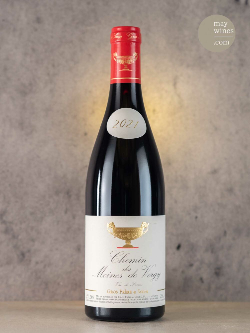 May Wines – Rotwein – 2021 Chemin des Moines de Vergy Rouge - Domaine Gros Frère et Soeur