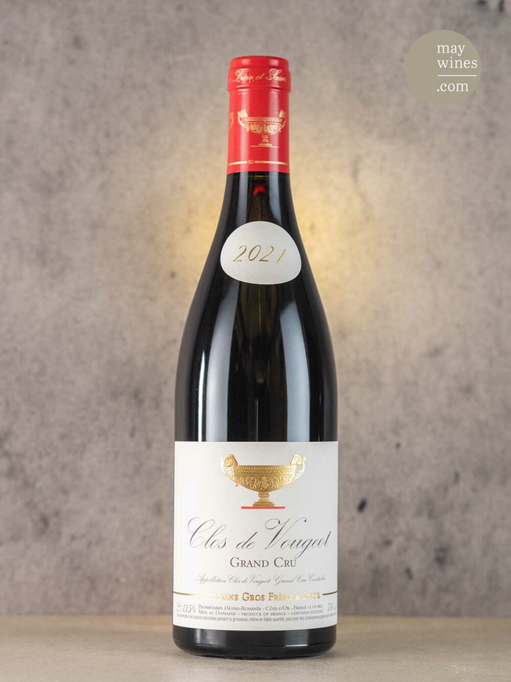 May Wines – Rotwein – 2021 Clos de Vougeot Grand Cru - Domaine Gros Frère et Soeur