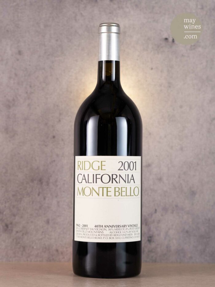 May Wines – Rotwein – 2001 Monte Bello - Ridge Vineyards
