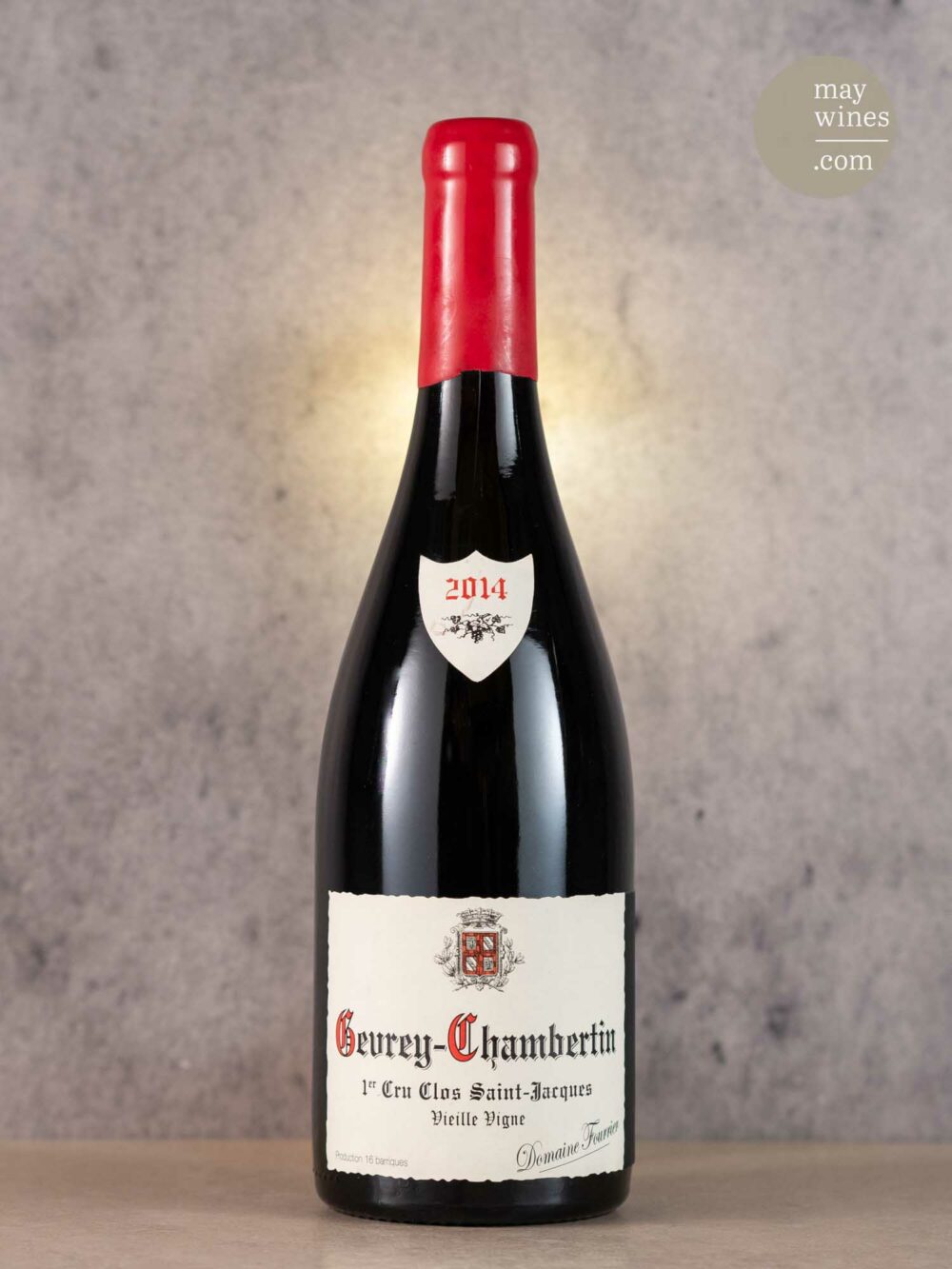 May Wines – Rotwein – 2014 Gevrey-Chambertin Clos St. Jacques Premier Cru - Domaine Fourrier
